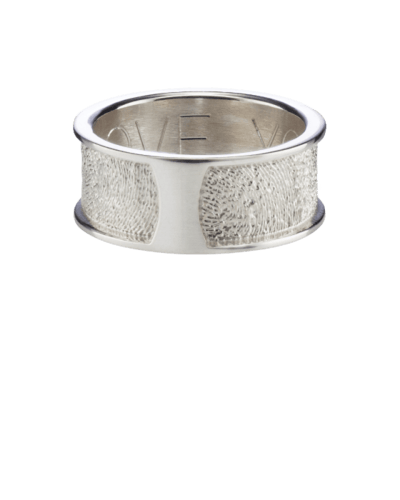 Heirloom Ring Double Print White Gold Keepsake